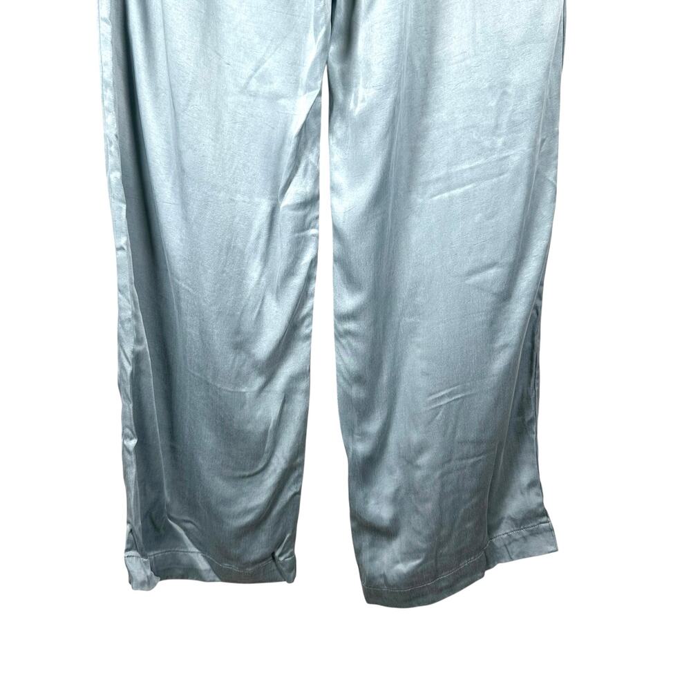 Haven Well Within Satin Wide Leg Pull On Pants Light Blue Small Lounge Silky - Picture 6 of 8